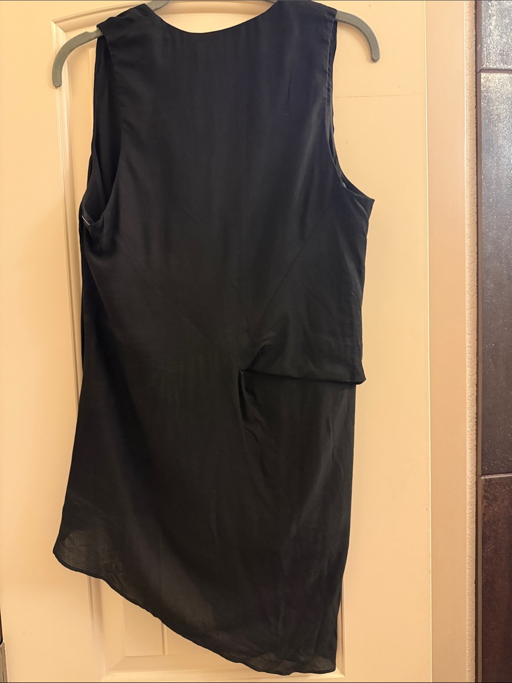 Helmut Lang Black Asymmetric Draped Sleeveless Top - NWT - Picture 4 of 4